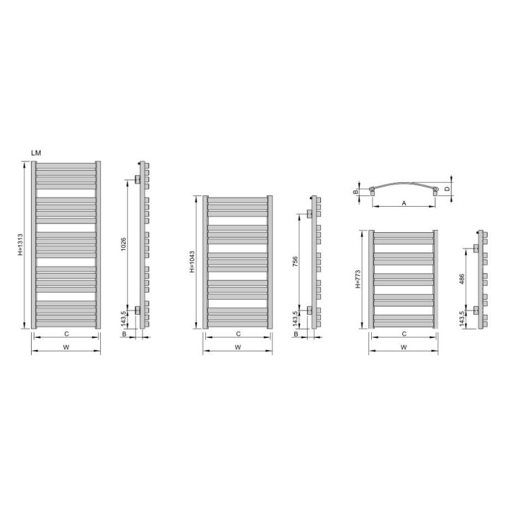 Radiátor Enix Hiacynt (H) 55,5x77,3 cm - biely matnéný- sanitbuy.pl