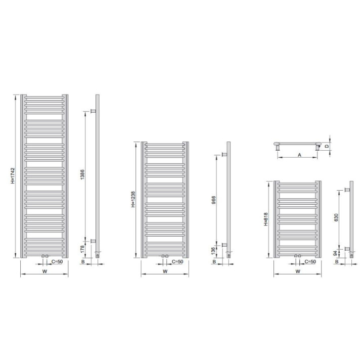 Radiátor Enix Hiacynt (HX) 55,5x158,3 cm - silver metalic- sanitbuy.pl
