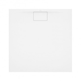 Štvorcová sprchová vanička Villeroy & Boch Architectura MetalRim 100x100x1,5 cm z akrylu, biely Weiss Alpin - sanitbuy.pl