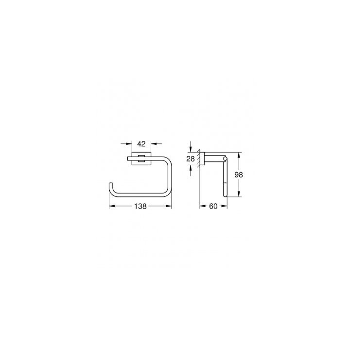 Závěs toaletního papíru Grohe Essentials Cube chróm - sanitbuy.pl