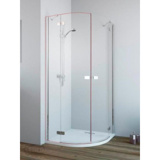 Sprchový kút asymetrická 80x100 Fuenta New PDD Radaway profil chróm, sklo číre- sanitbuy.pl