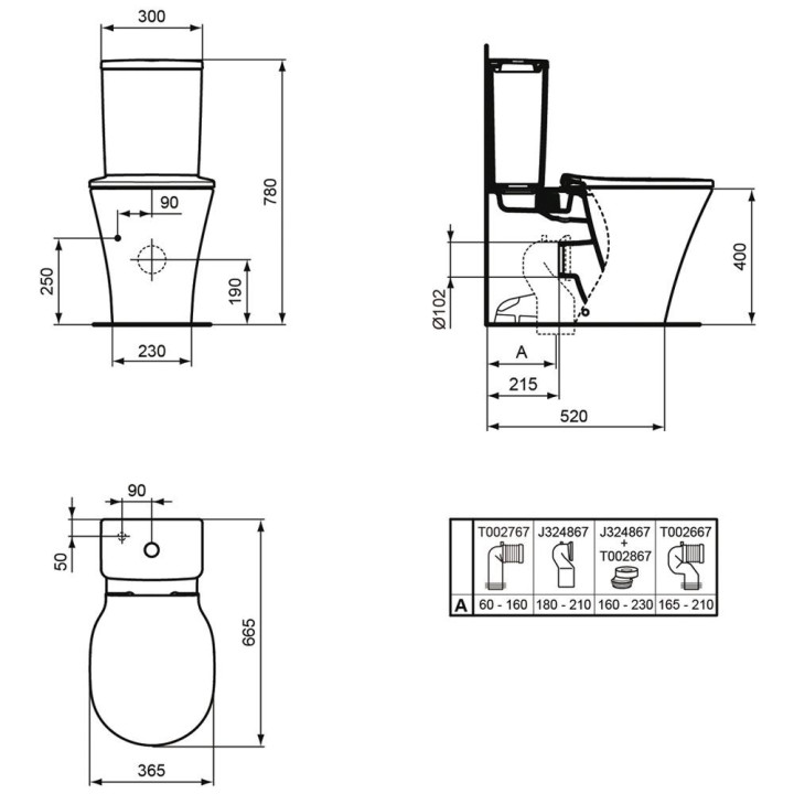 Misa kompaktu WC Ideal Standard Connect Air AquaBlade - sanitbuy.pl