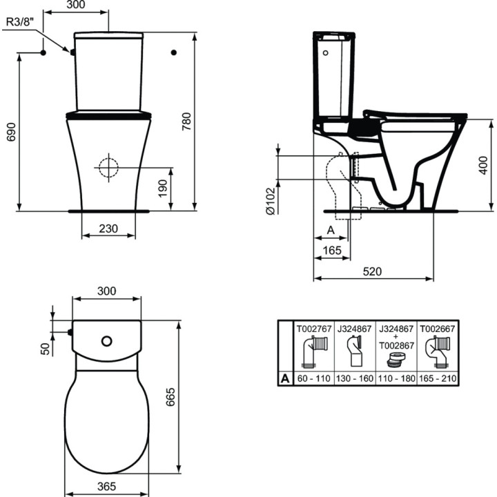 Misa kompaktu WC Ideal Standard Connect Air AquaBlade - sanitbuy.pl