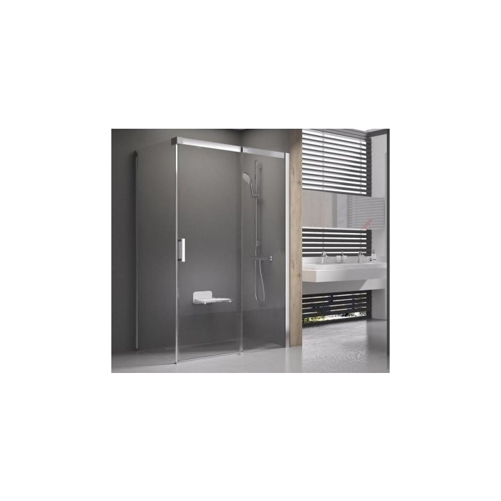 Dverí sprchové Ravak Matrix MSDPS-100/80 L s pevnou bočnou stenou satén + transparent - sanitbuy.pl