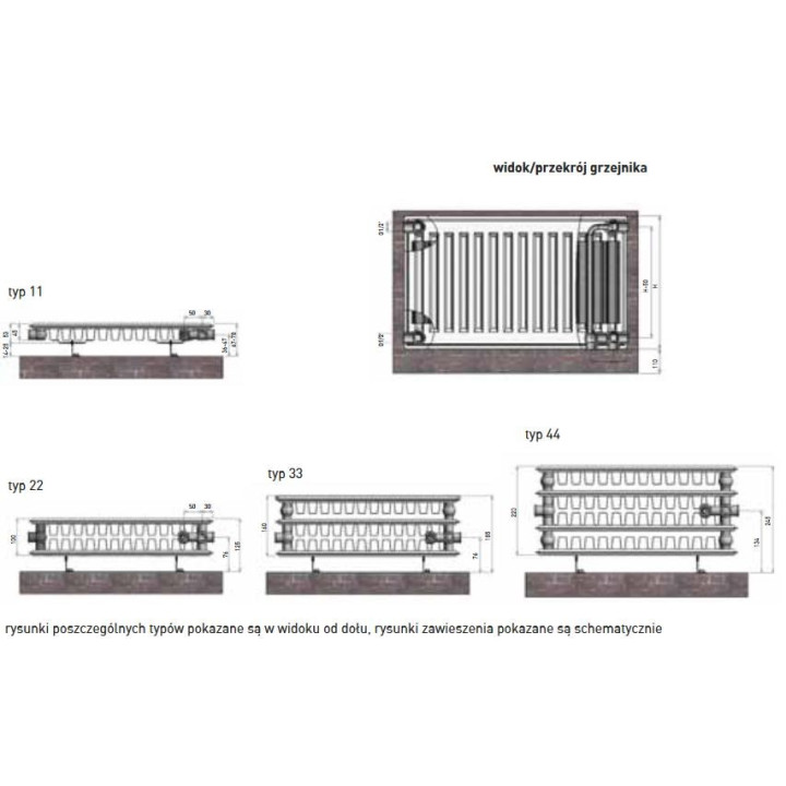 Radiátor Termoteknik Design Flat Front typ 22, 60x40 cm - biely- sanitbuy.pl