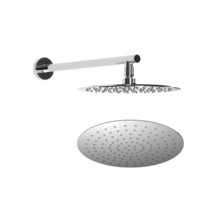 Horná sprcha stenová Bruma  Ø250 mm s ramenom nastenným, čierna matnéný- sanitbuy.pl