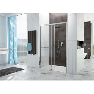 Dverí posuvné D2L(P)/FREEZONE 110x190 cm profil bahama beż, sklo Grey- sanitbuy.pl