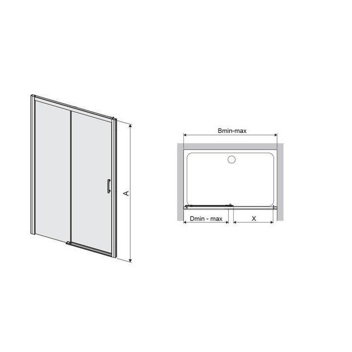 Dverí posuvné Sanplast D2L(P)/FREEZONE 120x190 cm profil pergamon, sklo W0- sanitbuy.pl