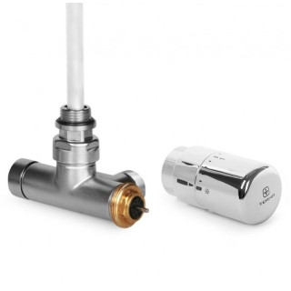 Ventil s termostatom rohový s ponornou rúrkou Terma, Levý, GZ 3/4' - chróm- sanitbuy.pl