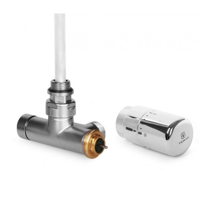 Ventil s termostatom rohový s ponornou rúrkou Terma, Levý, GZ 3/4' - chróm- sanitbuy.pl