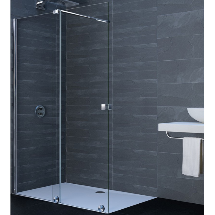 Dverí posuvné Huppe Xtensa Pure Walk-In 1401 - 1600 mm, ľavé, z 1 časti, el. stały, číre Anti-Plaque, chróm/strieborná lesklá- s