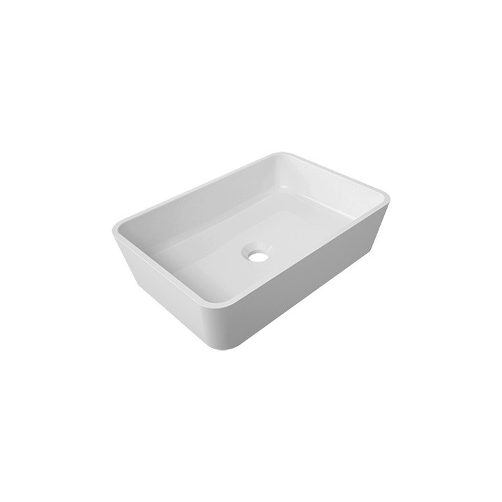 Umývadlo na postavenie na dosku Omnires Parma UN Marble+  biela- sanitbuy.pl