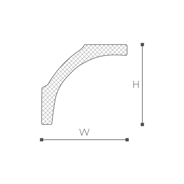 Listwa przysufitowa NMC Nomastyl 80x65x2000 mm- sanitbuy.pl