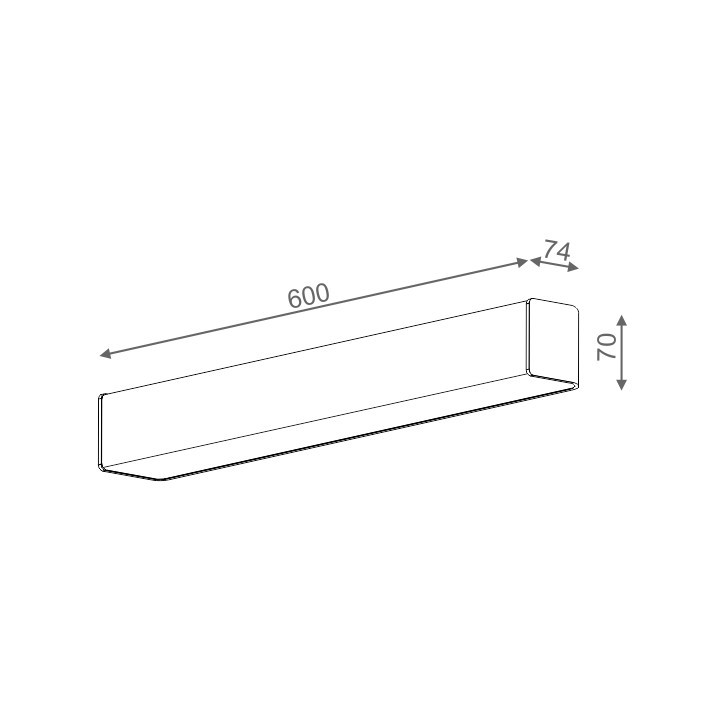Nástenné svietidlo AQForm Belt square LED, biely matnéný- sanitbuy.pl