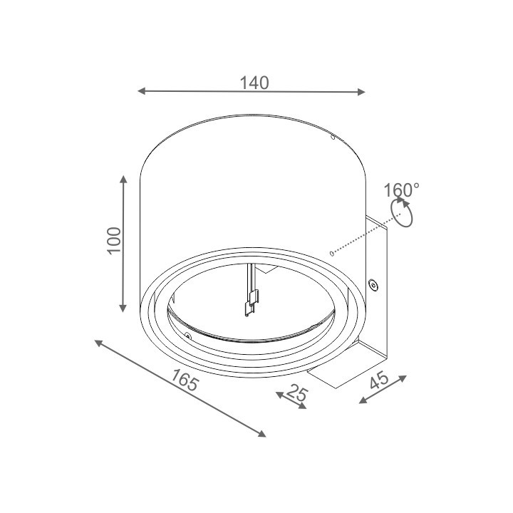 Nástenné svietidlo AQForm Graph LED 230V, biely matnéný- sanitbuy.pl