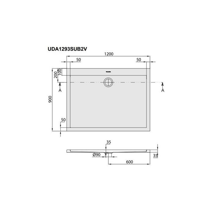 Villeroy & Boch Subway Štvorcová sprchová vanička 100x100x3,5 cm z akrylu, biely Weiss Alpin - sanitbuy.pl