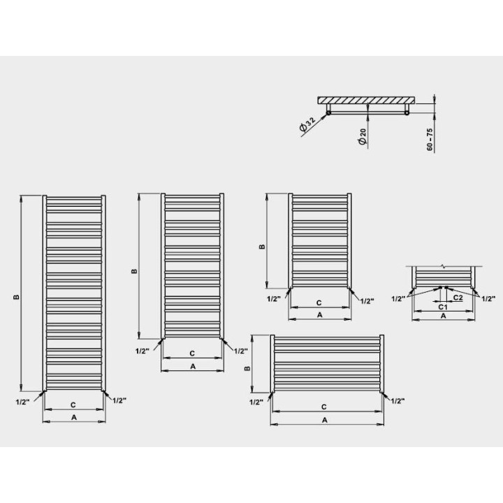 Radiátor Terma Mike One 163,5x53 cm - biela/ barva- sanitbuy.pl