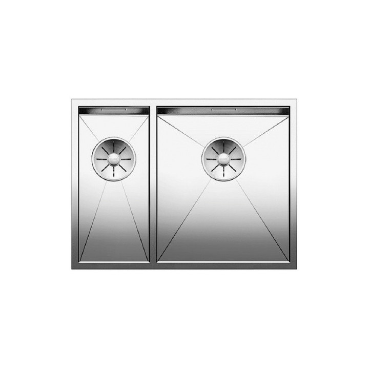 Drez oceľový jednokomorowy Blanco Zerox 700-U 74x44 cm závesné bez automatickej zátky, oceľový - sanitbuy.pl