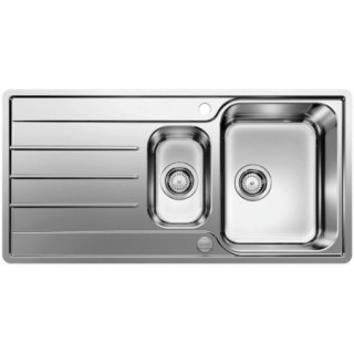 Drez oceľový jednokomorowy Blanco Lemis 45 S-IF 86x50 cm z ociekaczem, leštená oceľ - sanitbuy.pl