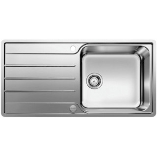 Drez oceľový półtorakomorowy Blanco Lemis 6 S-IF 100x50 cm z ociekaczem, leštená oceľ - sanitbuy.pl