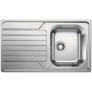 Drez oceľový jednokomorowy Blanco Livit 45 S Salto 86x50 cm z ociekaczem, bez automatickej zátky, oceľový - sanitbuy.pl