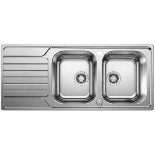 Drez obojstranný Blanco Dinas 8 86x50cm oceľ bez automatickej zátky, oceľový- sanitbuy.pl
