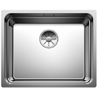 Drez oceľový jednokomorowy Blanco Etagon 500-U 53x46 cm závesné s automatickým uzáverom, oceľový - sanitbuy.pl