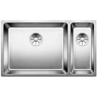 Drez oceľový półtorakomorowy Blanco Andano 500/180-U 74,5x44 cm závesné, s automatickým uzáverom, pravé komora, oceľový - sanitb