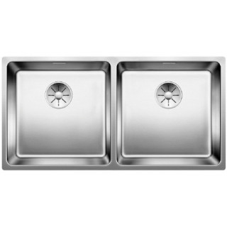 Drez oceľový półtorakomorowy Blanco Andano 500/180-U 74,5x44 cm závesné, bez automatickej zátky, ľavé komora, oceľový - sanitbuy