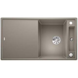 Zlew konglomeratowy + sedátko szaklana AXIA III 5 S Blanco Silgranit InFino 470x915 mm šampanské- sanitbuy.pl