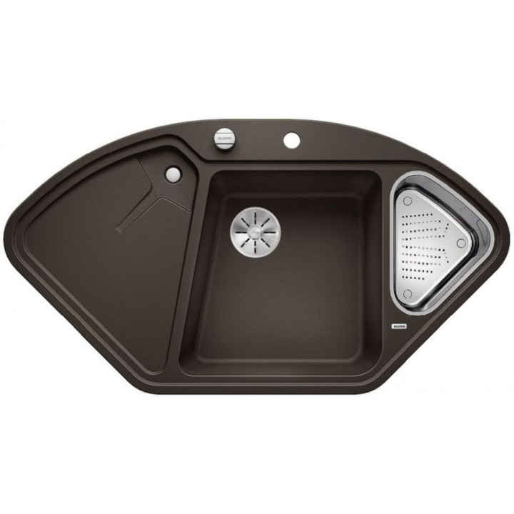 Zlew konglomeratowy DELTA II Blanco Silgranit s automatickým uzáverom i InFino1057x575mm muszkat- sanitbuy.pl