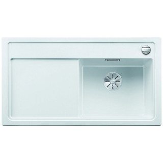 Zlew konglomeratowy ZENAR 5 S InFino Blanco Silgranit komora pravé s uzáverom perłowoszary- sanitbuy.pl