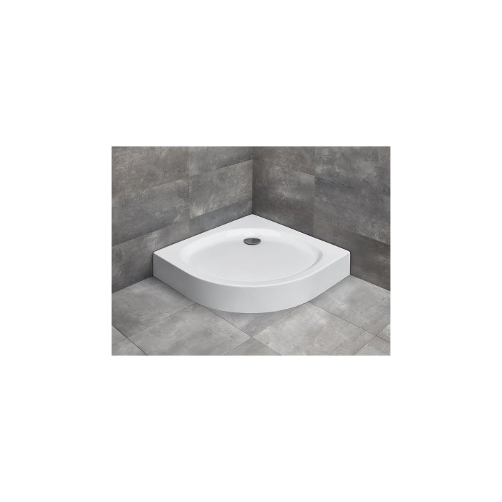 Radaway Patmos A Compact Štvrťkruhová vanička 80cm biely- sanitbuy.pl