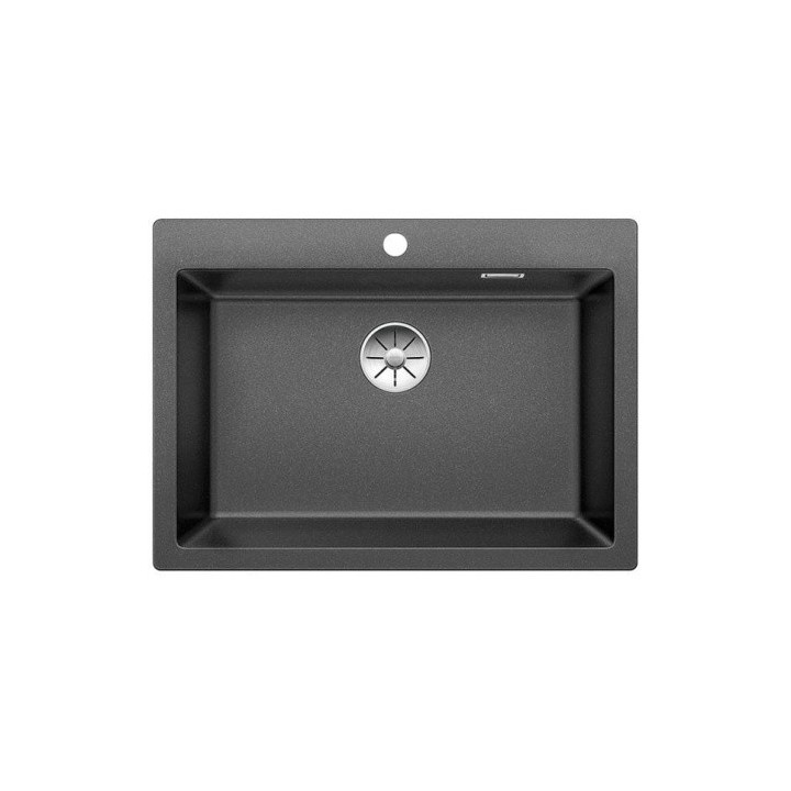 Blanco Pleon 8 Drez granitowy Silgranit PuraDur jednokomorowy 70x51 cm bez automatickej zátky, antracitowy - sanitbuy.pl
