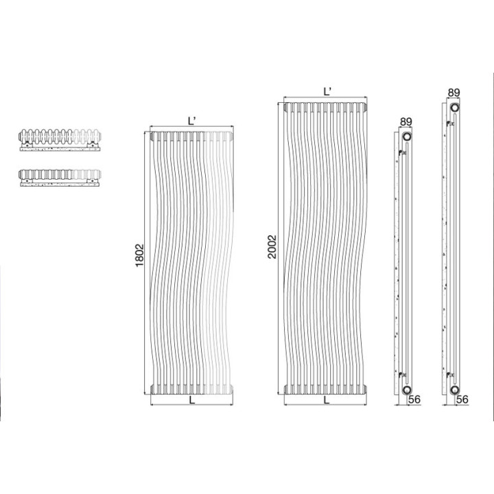 Radiátor Irsap Tesi Join 180,2x39,1 cm - biely- sanitbuy.pl