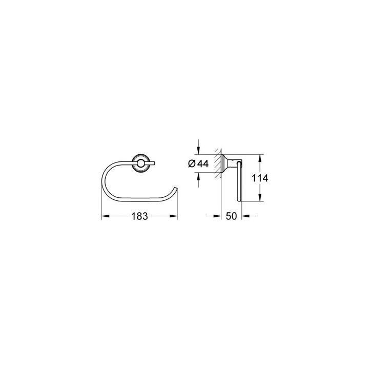 Grohe Essentials Authentic závěs toaletního papíru chróm - sanitbuy.pl