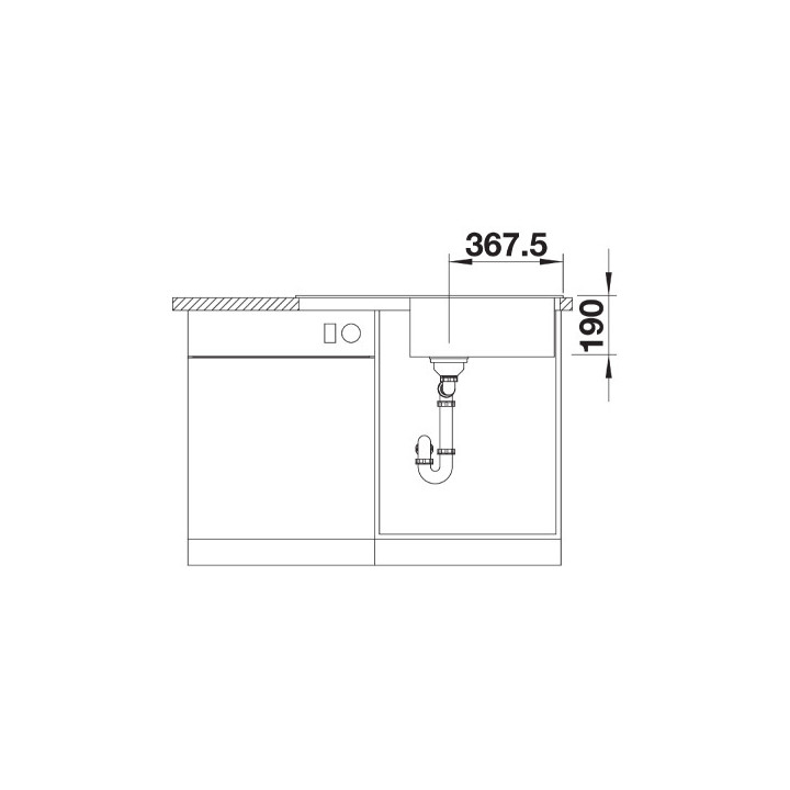 Drez Blanco Legra 6S Compact, wpuszczany w blat, z ociekaczem, antracit- sanitbuy.pl