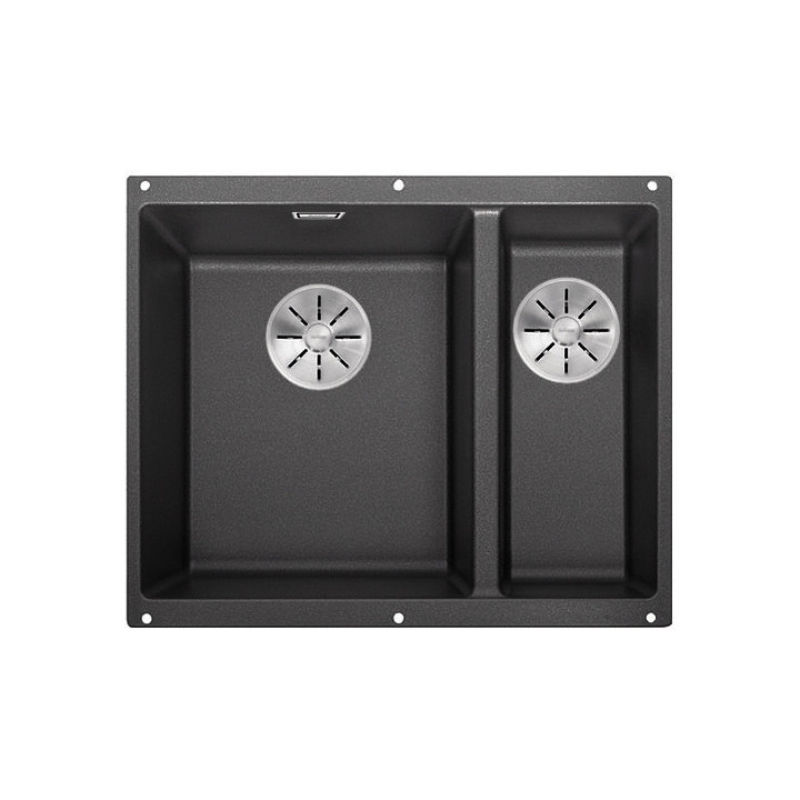 Drez Blanco Subline 340/160-U Siligranit PuraDur 55,5x40cm LEWY bez automatickej zátky, antracit- sanitbuy.pl
