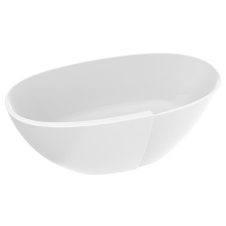 Vaňa voľne stojaca Marmorin Zora 1628x872x620 mm z zintegrowanym prepadom, biela