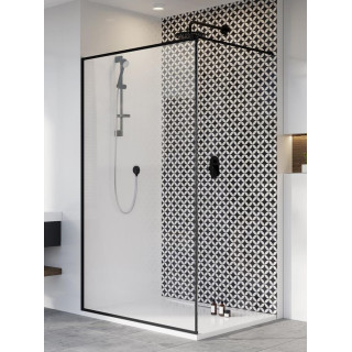 Pevná bočná stena Walk-In Radaway Modo New Black II Frame 50, 50x200cm, čierna, sklo číre