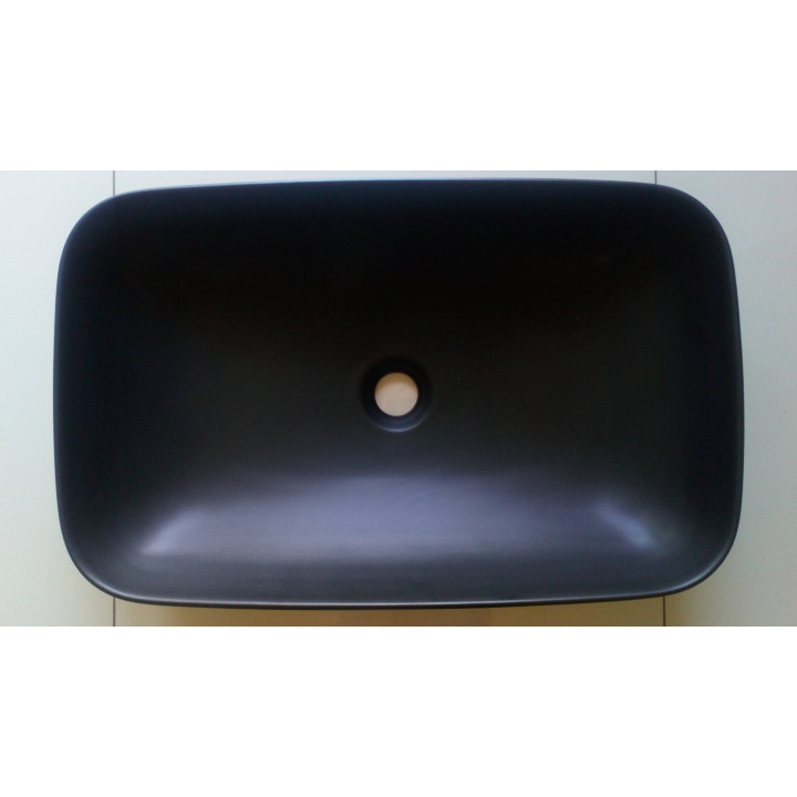 Umývadlo na postavenie na dosku Kerasan Tribeca 60x38cm čierna matnéný- sanitbuy.pl