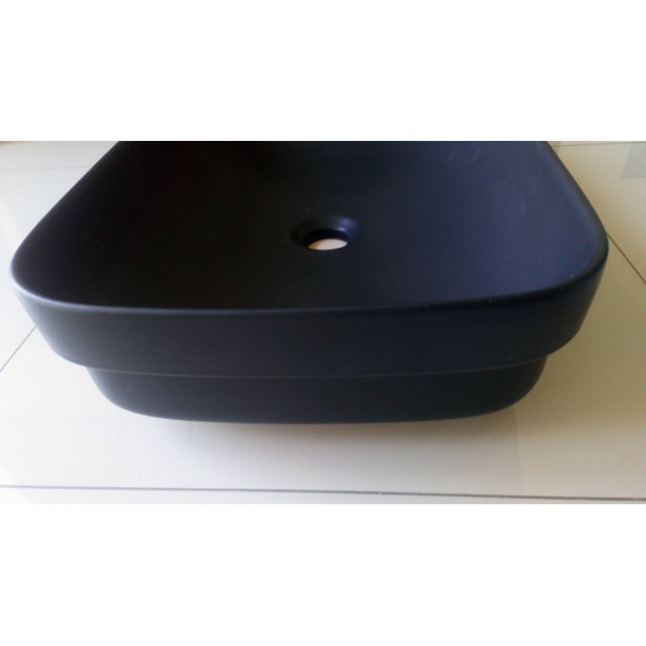 Umývadlo na postavenie na dosku Kerasan Tribeca 60x38cm čierna matnéný- sanitbuy.pl