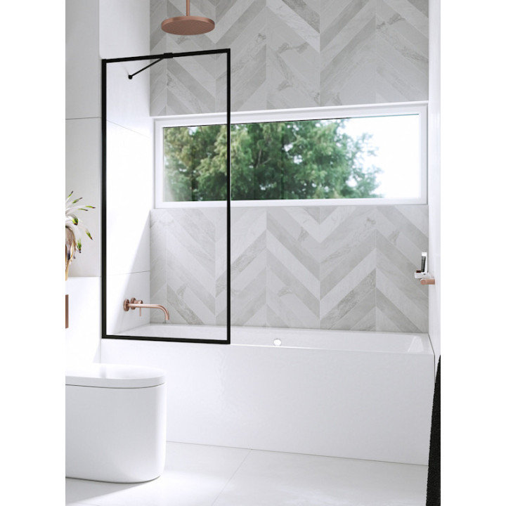 Vaňová zástena Radaway Modo New Black PNJ Frame 70 cm, sklo číre, wys. 150 cm