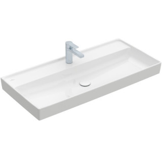 Umývadlo nábytkové dvojitý Villeroy&Boch Collaro, 130x47cm, z prepadom, biela
