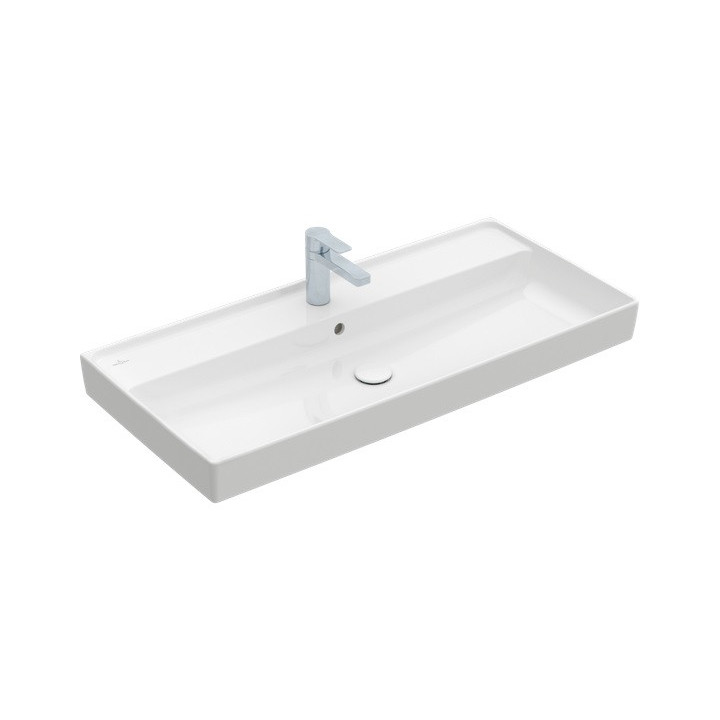 Umývadlo nábytkové dvojitý Villeroy&Boch Collaro, 130x47cm, z prepadom, biela
