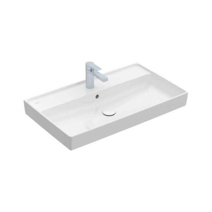 Umývadlo nábytkové dvojitý Villeroy&Boch Collaro, 130x47cm, z prepadom, biela