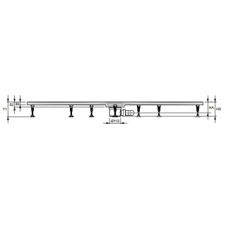 Nohy do sprchová vanička Huppe EasyFlat 90x90cm (5 sztuk)