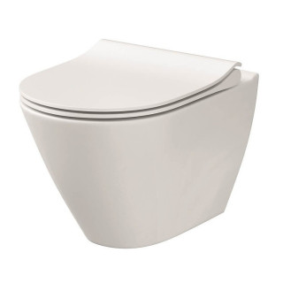 Misa WC zawieszana Cersanit City Oval s pozvoľným sklápaním sedadlo, biela