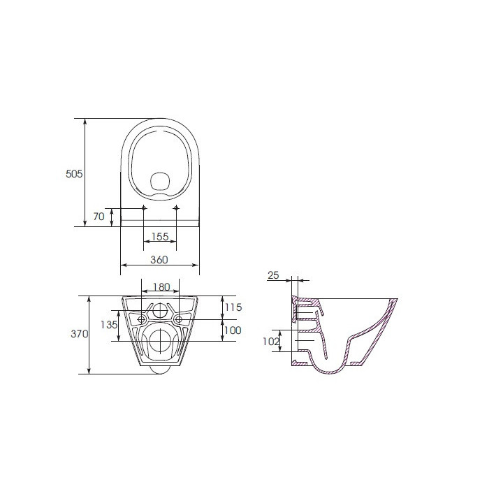 Misa WC zawieszana Cersanit City Oval s pozvoľným sklápaním sedadlo, biela