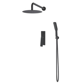 Sprchový set podomietkový Vedo Desso Nero, Horná sprcha 25cm, čierna matnéný